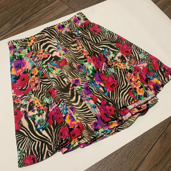 Buttery Soft Skater Skirt – Floral + Animal Print – Size S - Picture 5 of 5